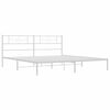vidaXL Estrutura de cama com cabeceira 183x213 cm metal branco