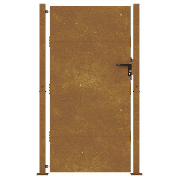 vidaXL Port&atilde;o de jardim 100x175 cm A&ccedil;o Corten