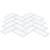 vidaXL Azulejo Chevron 10 pcs Branco e Cinza 30 x 30 cm