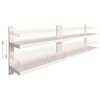 vidaXL Prateleiras de parede suspensas 2 pcs 240x30 cm aço inoxidável