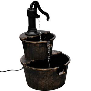 vidaXL Fonte de parede com design de bomba manual