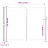 vidaXL Toldo lateral retr&aacute;til 180x300 cm branco