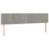 vidaXL Cabeceiras cinzento-claro 200x5x78/88 cm veludo