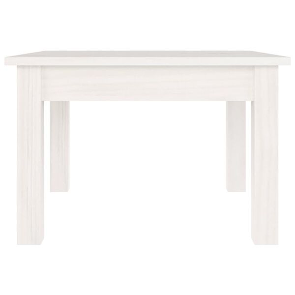 vidaXL Mesa de centro 45x45x30 cm pinho maci&ccedil;o branco