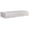 vidaXL Prateleiras parede c/ gavetas 2pcs MDF 60x23,5x10 cm cinza cim.