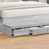 vidaXL Gavetas de cama com gaveta Cinza Sonoma 135 x 36,5 x 16,5 cm