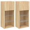 vidaXL M&oacute;veis de TV com luzes LED 2 pcs 40,5x30x90 cm carvalho sonoma
