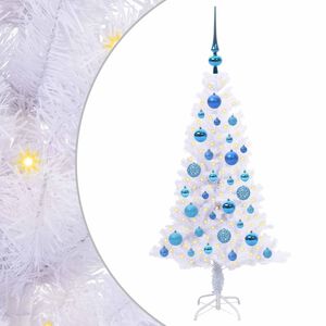 vidaXL &Aacute;rvore de Natal Artificial com 150 LEDs Branco 120 cm PVC e A&ccedil;o