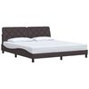 vidaXL Estrutura de cama sem colch&atilde;o 180x200 cm tecido castanho-escuro