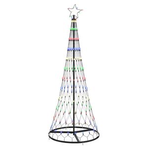 vidaXL &Aacute;rvore de Natal LED com 230 LEDs Multicolor 184.5 cm Metal
