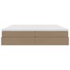 vidaXL Cama com arruma&ccedil;&atilde;o e colch&atilde;o Cappuccino 200 x 200 cm
