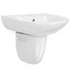 vidaXL Lavabo Branco 52 x 45 x 49 cm Cer&acirc;mica Vidrada