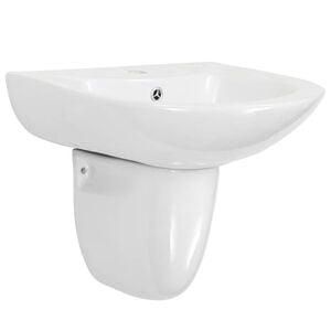 vidaXL Lavabo Branco 52 x 45 x 49 cm Cer&acirc;mica Vidrada