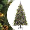 vidaXL &Aacute;rvore de Natal Artificial Articulada com Cones 300 LED Verde