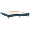 vidaXL Cama box spring c/ colch&atilde;o/LED 180x200 cm veludo azul-escuro