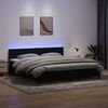 vidaXL Cama box spring c/ colch&atilde;o e LED 180x220 cm veludo preto