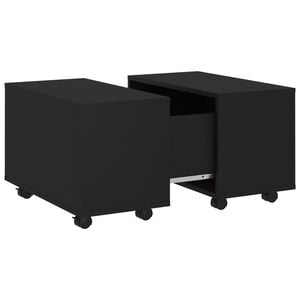 vidaXL Mesa de centro 60x60x38 cm derivados de madeira preto