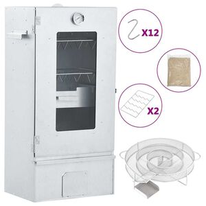 vidaXL Defumador p/ churrasqueira c/ gerador fumo frio a&ccedil;o galvanizado