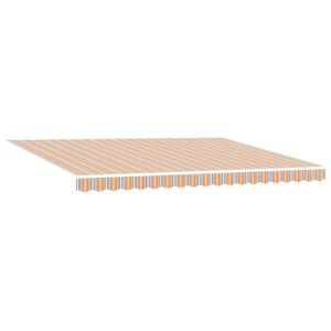 vidaXL Toldo retr&aacute;til Multicolor 450 &times; 300 cm Tecido e Alum&iacute;nio