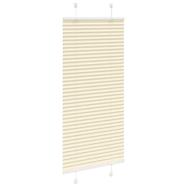 vidaXL Creme Plissada Cega 55x150 cm Largura Tecido 54,4 cm Poli&eacute;ster