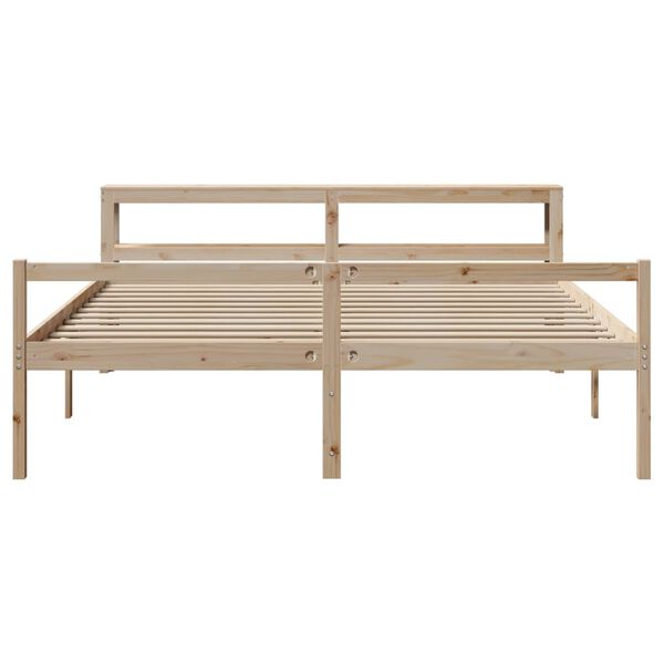 vidaXL Cama para idosos com cabeceira 180x200 cm pinho maci&ccedil;o
