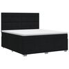 vidaXL Cama box spring com colch&atilde;o Preto 140 x 190 cm Tecido