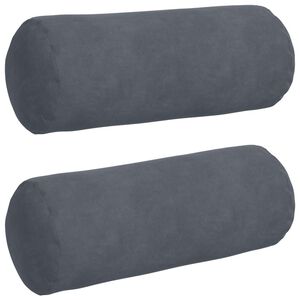 vidaXL Almofadas de Apoio 2 pcs Cinza Escuro &Oslash; 15 x 40 cm