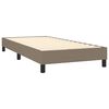 vidaXL Cama box spring + colch&atilde;o/LED 90x190cm tecido cinza-acastanhado