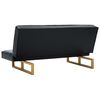 vidaXL Sofá-cama em couro artificial preto