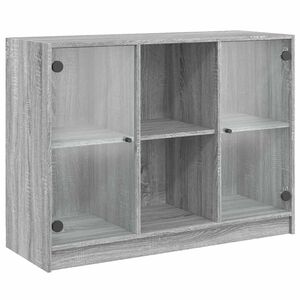 vidaXL Aparador 102x37x75,5 cm derivados de madeira cinzento sonoma