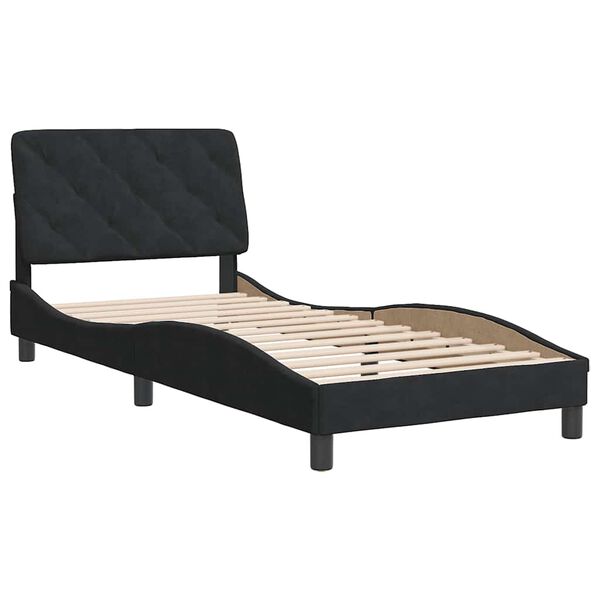 vidaXL Estrutura de cama sem colch&atilde;o 80x200 cm veludo preto