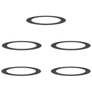 vidaXL adequado para An&eacute;is de &Aacute;rvore Planos 5 unid. Preto &Oslash;90/120 cm