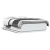 vidaXL Estrutura cama c/ luzes LED 160x200 cm derivados madeira branco