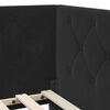 vidaXL Estrutura de Cama de Canto Preto 100 x 200 cm Veludo