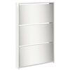 vidaXL Sapateira c/espelho 5 divis&oacute;rias 63x17x169,5cm branco brilhante