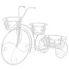 vidaXL Suporte para plantas formato de bicicleta estilo vintage metal