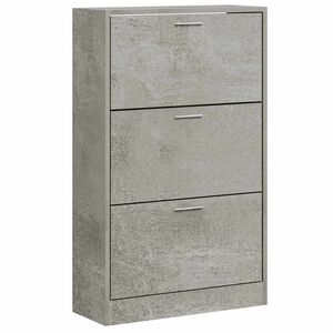 vidaXL Sapateira 63x24x103 cm derivados de madeira cinzento cimento
