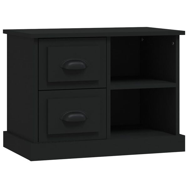 vidaXL Mesa de cabeceira 60x35,5x45 cm preto