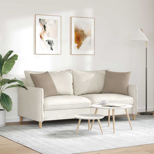 vidaXL Travesseiros de Sof&aacute; 2 pcs Cinzento-acastanhado 45 x 45 cm