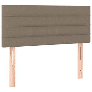 vidaXL Cabeceira de cama tecido 90x5x78/88 cm cinzento-acastanhado
