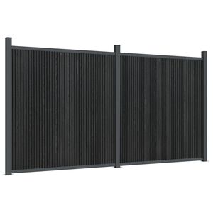 vidaXL Painel de veda&ccedil;&atilde;o 353x186 cm WPC cinzento