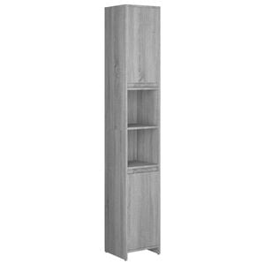vidaXL Arm&aacute;rio WC 30x30x183,5 cm derivados de madeira cinzento sonoma