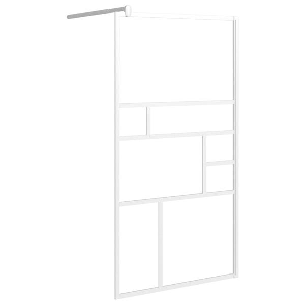 vidaXL Divis&oacute;ria de chuveiro 115x195 cm vidro ESG branco