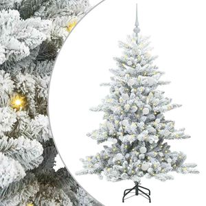 vidaXL &Aacute;rvore de Natal Articulada Artificial Branco 150 cm PVC e A&ccedil;o