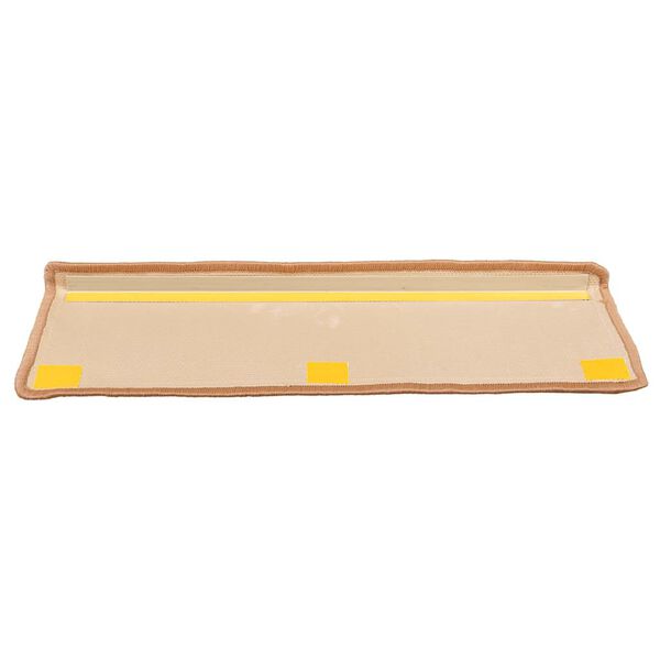 vidaXL Tapetes de escadas adesivos 10 pcs 65x21x4 cm bege