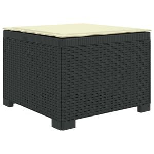 vidaXL Sof&aacute; de Jardim 1 Lugar com Almofada Look Rattan PP Antracite
