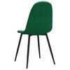 vidaXL Cadeiras de jantar 4 pcs veludo verde-escuro