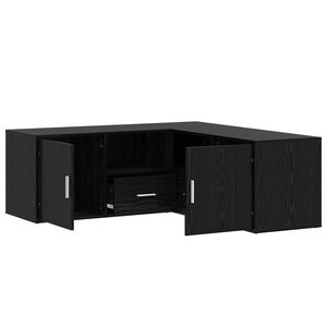 vidaXL Arm&aacute;rio de canto com gaveta Carvalho Preto 200 x 40 x 45 cm