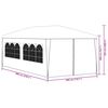 vidaXL Tenda para festas 3x6 m branco