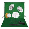vidaXL Kit est&uacute;dio fotogr&aacute;fico com l&acirc;mpadas/sombrinhas/fundo/refletor